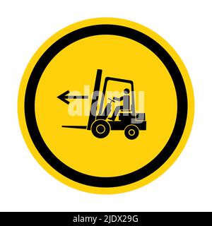 Forklift Point Left Symbol Sign Isolate On White Background,Vector Illustration Stock Vector