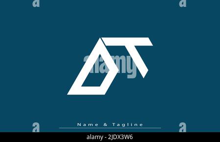 Alphabet letters Initials Monogram logo DT , TD Stock Vector
