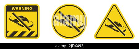 Do not No Open Toed Shoes Stock Vector