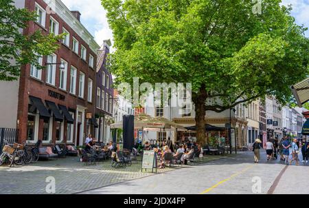 Breda, The Netherlands - June 12th 2022, People walking on the Veemarkt ( in the center of town Stock Photo