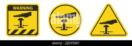 Hand press the emergency button Icon Symbol Sign Isolate on White Background,Vector Illustration EPS.10 Stock Vector