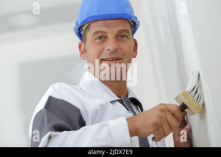 portait of a man painting Stock Photo