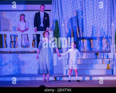 Oklahoma, JUL 17 2022 - Sound of Music Performance in Mitch Park Stock Photo