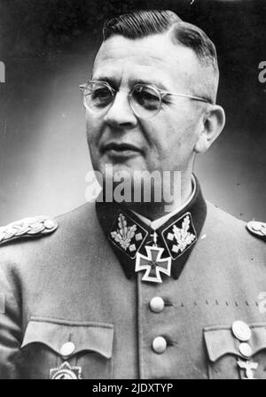 The SS leader Erich von dem Bach-Zelewski, who is most remembered for his violence during the Warsaw Uprising in 1944. Stock Photo