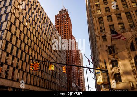 Buildings in the downtown of Detroit  MI USA Stock Photo