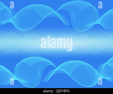 Abstract curve line background, light blue gradient graphic design texture. Stock Photo