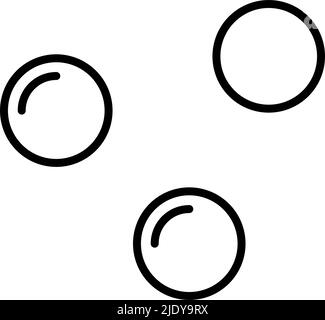 Icon of three bubbles. Editable vector. Stock Vector