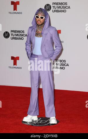 SAN JUAN, PUERTO RICO - JUNE 23: Dalex attends Premios Tu Música Urbano 2022 on June 23, 2022 in San Juan, Puerto Rico (Photo by Alberto E. Tamargo/Sipa USA) Stock Photo