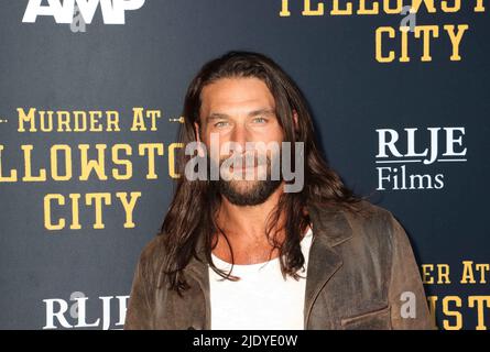 Hollywood, USA. 23rd June, 2022. Zach McGowan 06/23/2022 The Los Angeles Premiere of “Murder at Yellowstone City” held at the Harmony Gold Theater in Hollywood, CA Photo by Izumi Hasegawa/Hollywood News Wire Inc. Credit: Hollywood News Wire Inc./Alamy Live News Stock Photo