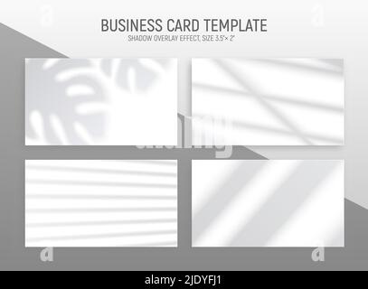 Realistic window light banners set with four horizontal monochrome cards with blurry silhouette patterns and text vector illustration Stock Vector