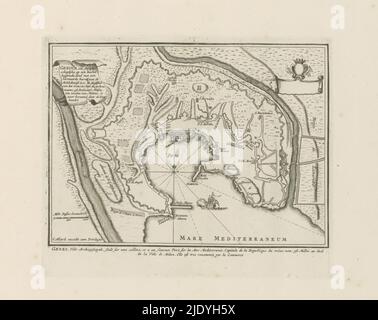 Map Of Genoa, 1701 - 1733 Print Map Of Genoa. With Texts In Dutch And 