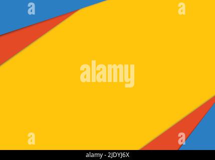 Yellow paper layer abstract background. Paper cut layered with space for text. Stock Vector