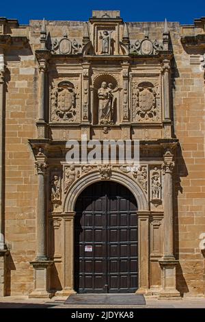 Úbeda, Jaén, Spain. Portada de la Consolada in the Basílica de Santa María de los Reales Alcázares Stock Photo