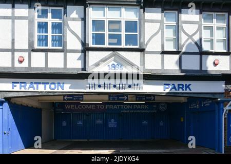 Entrance to Fratton Park, home of Portsmouth football club, Portsmouth, England. Stock Photo