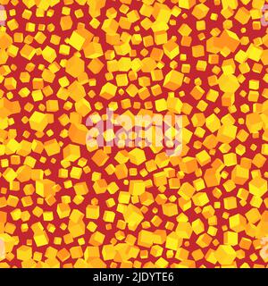 Abstract image of red cubes background. Seamless pattern vector illustration Stock Vector