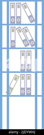 Office book rack semi flat color vector object Stock Vector