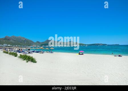 Port Pollenca Beach, Majorca, Balearics, Spain Stock Photo