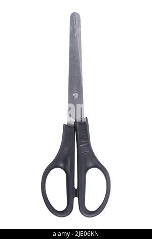 Old black stationery scissors isolated on white background Stock Photo