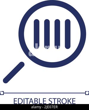 Scanning product barcode linear ui icon Stock Vector