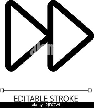 Fast forward white linear ui icon for dark theme Stock Vector Image ...