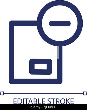 Remove from parcel linear ui icon Stock Vector