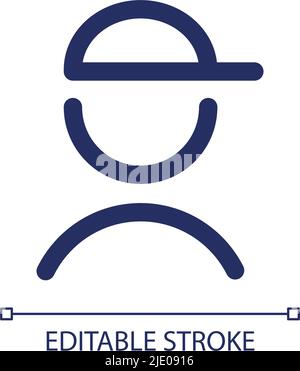 Courier linear ui icon Stock Vector
