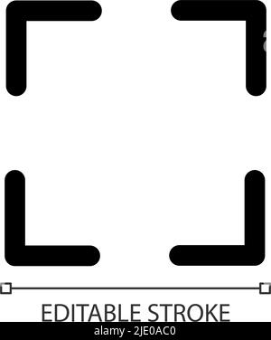 Full screen mode white linear ui icon Stock Vector