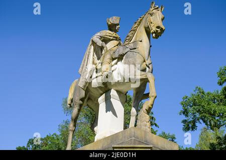 Equestrian statue of Frederick the Great, Sanssouci Palace Park, Potsdam, Brandenburg, Germany Stock Photo