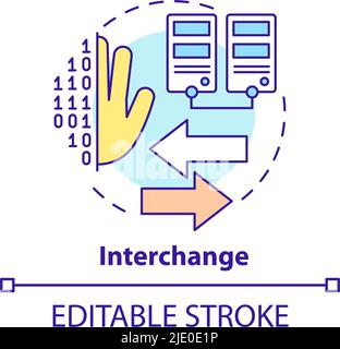 Interchange concept icon Stock Vector