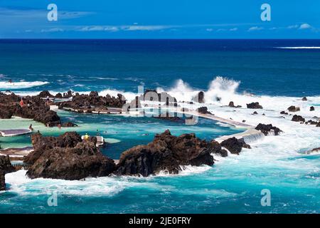 Bathing complex, Madeira Natural Pools, paved volcanic pools converted ...