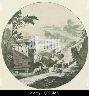 Roos Rome Johann Heinrich Roos - Roman Landscape with Cattle and Shepherds Stock ...
