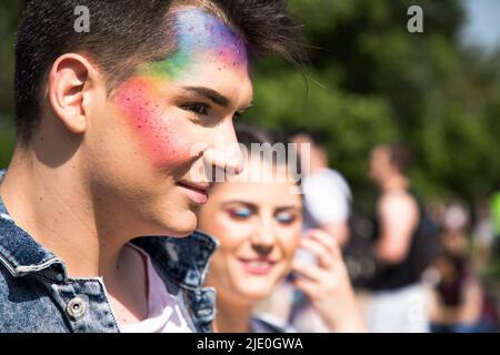 Sofia, Bulgaria - June 08, 2019: Sofia Pride is the biggest annual event dedicated to the equality and human rights of all citizens and the biggest ev