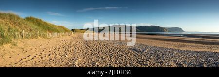 Panoramic view of the West Shore at Llandudno on the North Wales coast Stock Photo