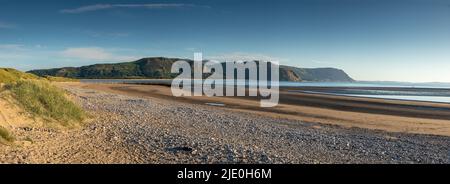 Panoramic view of the West Shore at Llandudno on the North Wales coast Stock Photo