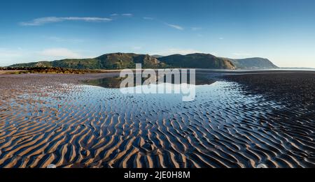 Panoramic view of the West Shore at Llandudno on the North Wales coast Stock Photo