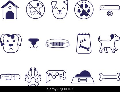 Icon set - pets, vet clinic, veterinary medicine Stock Vector
