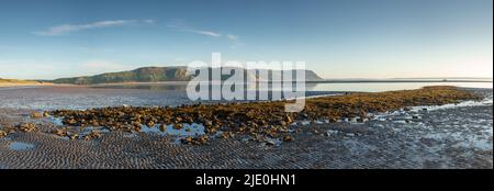Panoramic view of the West Shore at Llandudno on the North Wales coast Stock Photo