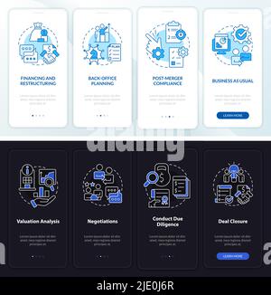 Stages of merger onboarding mobile app screen Stock Vector Image & Art ...