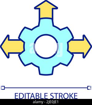 System expansion RGB color icon Stock Vector