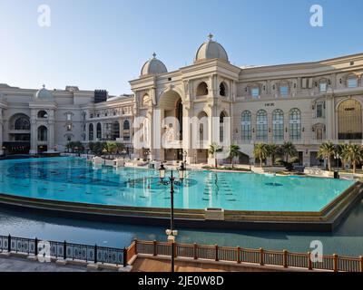 Place Vendome Mall is a new mall located in the city of Lusail. The design is an open concept and is inspired by classic French-style architecture. Stock Photo