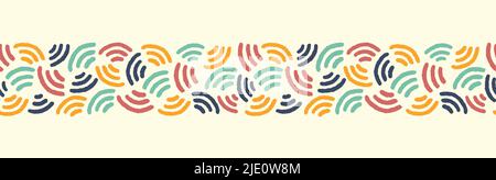 Fun hand drawn abstract seamless pattern, simple geometric background, doodle style - great for textiles, banners, wallpapers, wrapping - vector desig Stock Vector