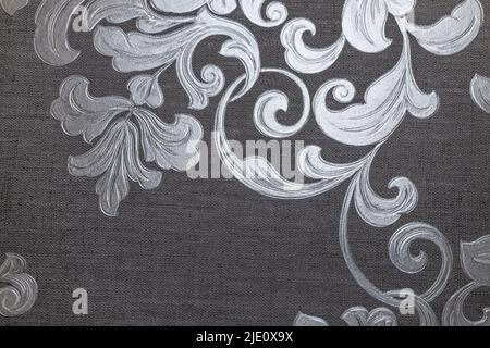 Fragment of fabric wallpaper background. Modern repeat patterns and textures Stock Photo