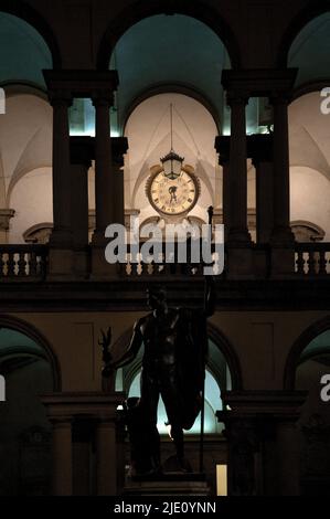 Milan Accademia and Brera district, Courtyard of the Academy, Napoleon Bonaparte as the Peacemaker Mars by Antonio Canova. Stock Photo