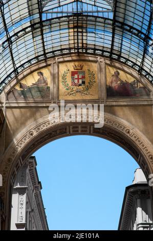 Milan, Vittorio Emanuele II Gallery. Stock Photo