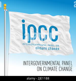 Intergovernmental Panel on Climate Change flag, United Nations, vector illustration Stock Photo