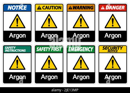 Argon Symbol Sign Isolate On White Background,Vector Illustration EPS.10 Stock Vector