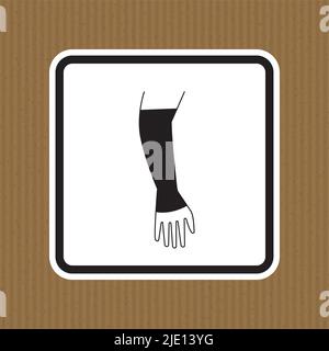 PPE Icon.Wear Tackle Hand Symbol Isolate On White Background,Vector Illustration EPS.10 Stock Vector
