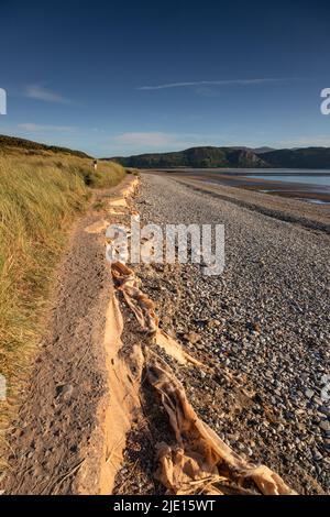 Coastal erosion at Llandudno West Shore, North Wales coast Stock Photo