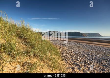 Sand dune at Llandudno West Shore, North Wales coast Stock Photo