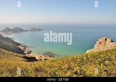 The Cap d'Erquy on the Brittany coast Stock Photo